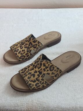Clarks Collection Ultimate Comfort Declan Flo Leather Sandals Ladies 6.5 Vguc